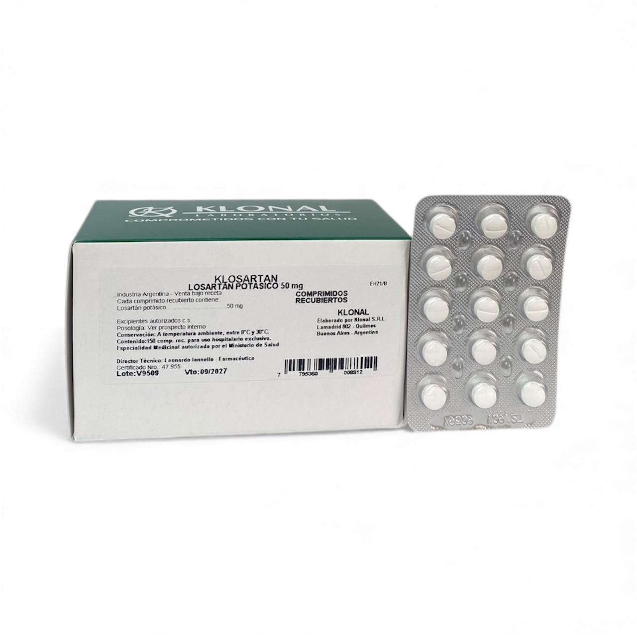 LOSARTAN 50 MG, COMPRIMIDO - KLOSARTAN - (H-15-150)