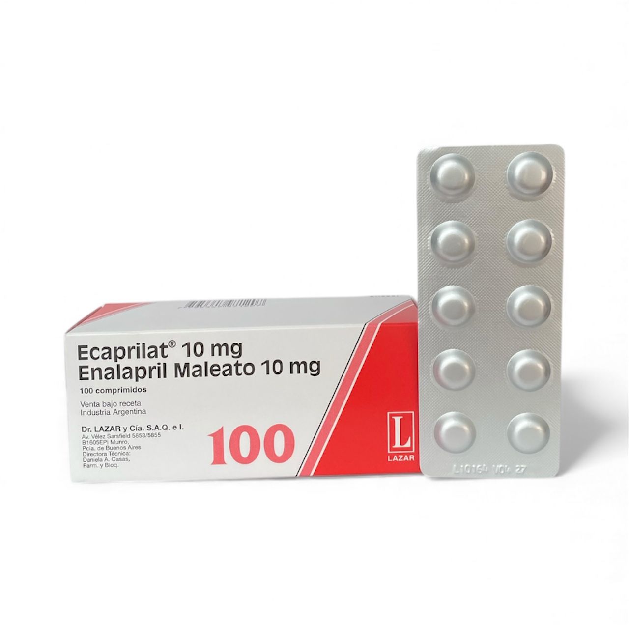 ENALAPRIL 10 MG, COMPRIMIDO - ECAPRILAT 10 - (H-10-100)